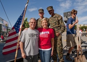 Tom Vilsack with USMC members