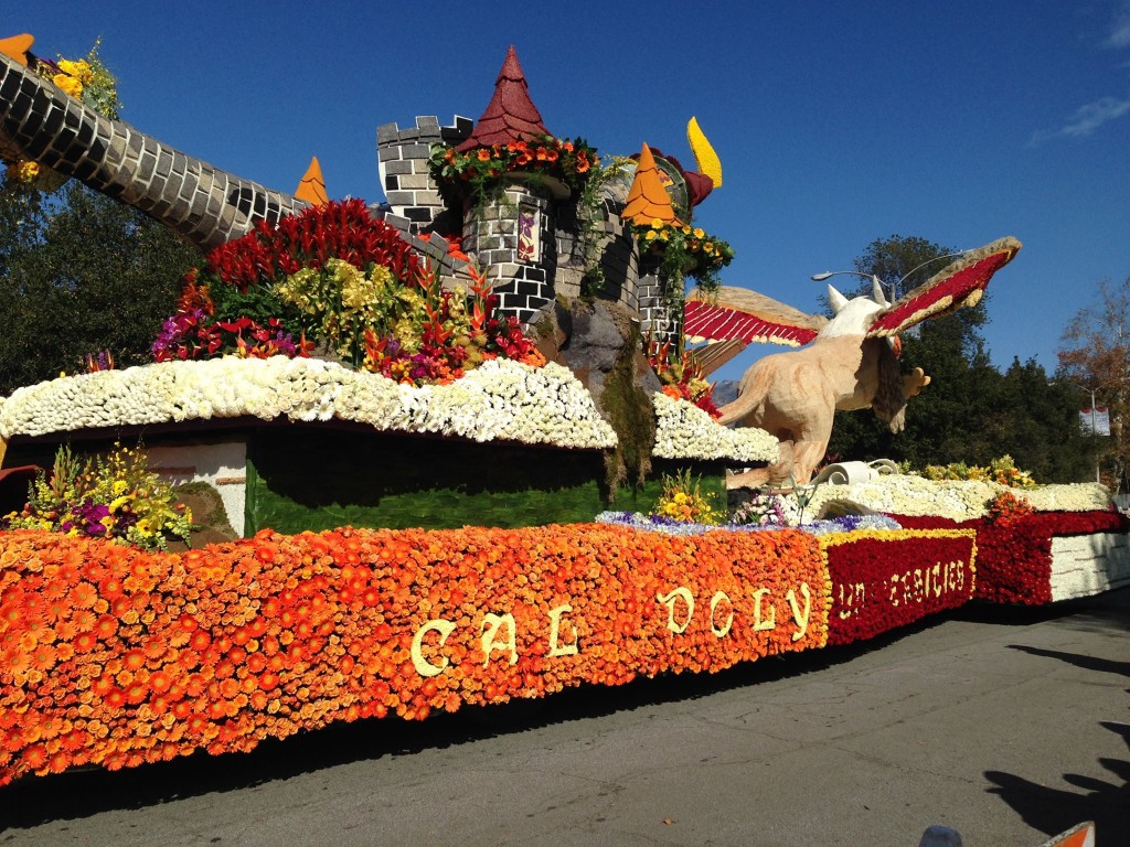 Cal Poly's float at the 2015 Rose parade