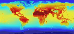 Heat map of the world