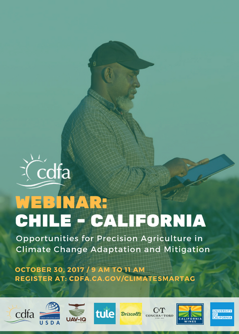 Webinar: Chile & California, Opportunities for Precision Agriculture in Climate Change Adaptation and Mitigation