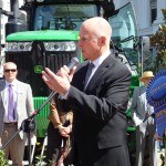 Governor Brown speaks to the crowd at Ag Day