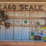 A Chicago Scale Co. weighbeam scale certified and stickered (repeatedly) by Inyo/Mono County Sealer of Weights & Measures.