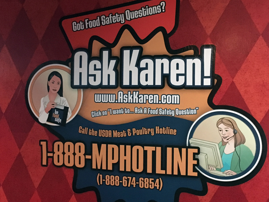 USDA "Ask Karen!" Meat & Poultry hotline graphic