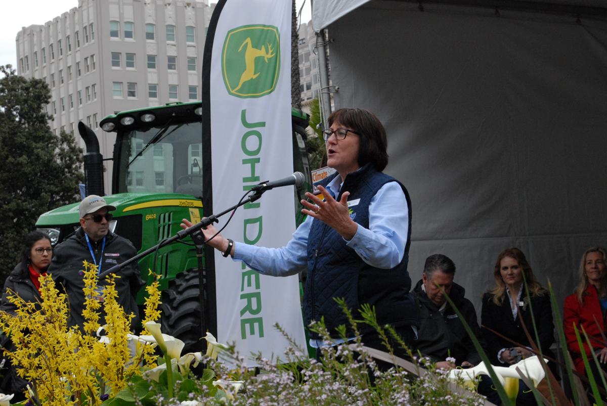 Classroom Executive Director Judy Culbertson speaking at Ag Day