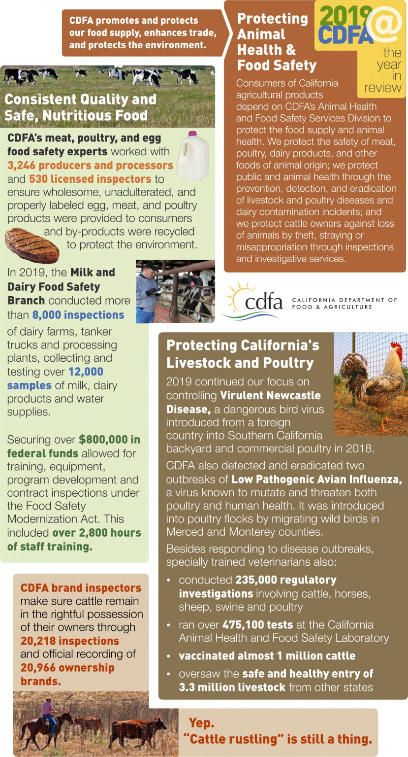 2019 in Review Protecting Animal Health & Food Safety CDFA's Planting Seeds BlogCDFA's